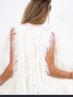 White Faux Fur Sherpa Furry Vest